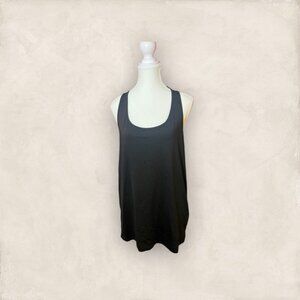 Spanx 1X with zippered sides and racer back dark midnight black